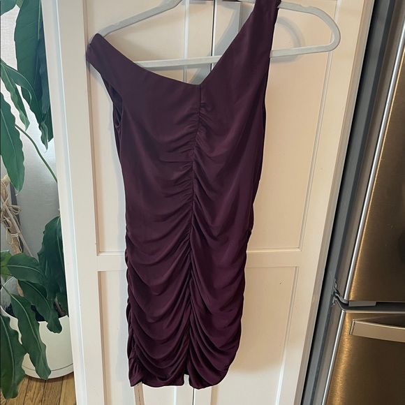 Reformation Emma knit ruched mini dress in color mole size small - NEW W TAGS - Picture 7 of 8